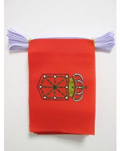 GUIRLANDE 6 mètres 20 DRAPEAUX NAVARRE 21x15 cm - DRAPEAU DE NAVARRA 15 x 21 cm