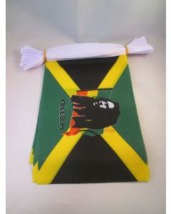 GUIRLANDE 6 mètres 20 DRAPEAUX BOB MARLEY 21x15 cm - DRAPEAU DE BOB MARLEY 15 x 21 cm