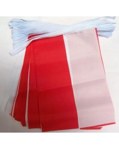 GUIRLANDE 6 mètres 20 DRAPEAUX ALSACE ROT UN WISS 21x15 cm - DRAPEAU ALSACIEN 15 x 21 cm