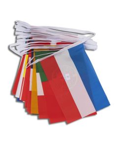 GUIRLANDE 5 mètres 16 DRAPEAUX EURO DE FOOTBALL 2012 21x15 cm - DRAPEAU CHAMPIONNAT D\'EUROPE 15 x 21 cm
