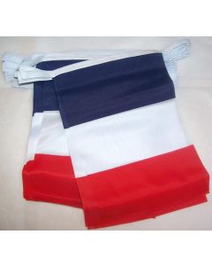 GUIRLANDE 6 mètres 20 DRAPEAUX FRANCE 21x15 cm - DRAPEAU FRANÇAIS 15 x 21 cm