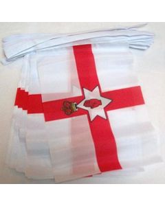 Guirlande 12 mètres 20 Drapeaux Irlande du Nord 45x30 cm - Drapeau nord irlandais 30 x 45 cm