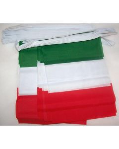 GUIRLANDE 12 mètres 20 DRAPEAUX ITALIE 45x30 cm - DRAPEAU ITALIEN 30 x 45 cm