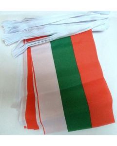 Guirlande 12 mètres 20 Drapeaux Bulgarie 45x30 cm - Drapeau bulgare 30 x 45 cm