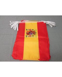 GUIRLANDE 12 mètres 20 DRAPEAUX ESPAGNE 45x30 cm - DRAPEAU ESPAGNOL 30 x 45 cm