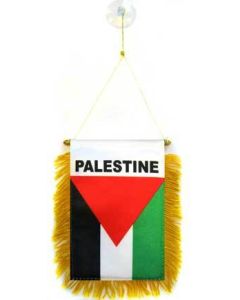 FANION PALESTINE 15x10cm - Mini drapeau PALESTINIEN 10 x 15 cm spécial voiture - Bannière