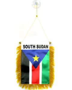 FANION SOUDAN DU SUD 15x10cm - Mini drapeau SUD SOUDANAIS 10 x 15 cm spécial voiture - Bannière