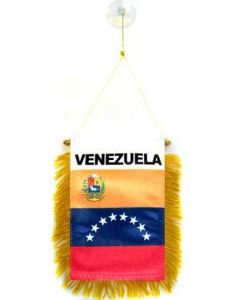 FANION VÉNÉZUELA 15x10cm - Mini drapeau VÉNÉZUELIEN 10 x 15 cm spécial voiture - Bannière