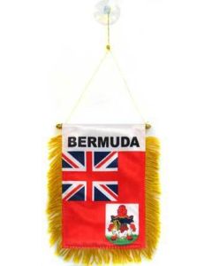 FANION BERMUDES 15x10cm - Mini drapeau DES BERMUDES 10 x 15 cm spécial voiture - Bannière