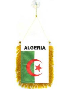 FANION ALGÉRIE 15x10cm - Mini drapeau ALGÉRIEN 10 x 15 cm spécial voiture - Bannière