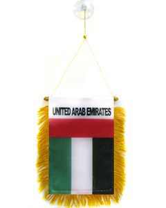 FANION EMIRATS ARABES UNIS 15x10cm - Mini drapeau ÉMIRATI 10 x 15 cm spécial voiture - Bannière
