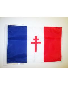 DRAPEAU FRANCE GÉNÉRAL DE GAULLE 45x30cm - PAVILLON FRANÇAIS 1959 30 x 45 cm haute qualité