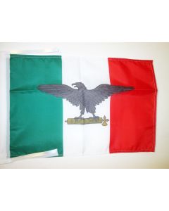 DRAPEAU RÉPUBLIQUE SOCIALE ITALIENNE RSI 45x30cm - PAVILLON ITALIE FASCISTE 1943-1945 30 x 45 cm haute qualité