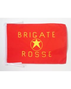 DRAPEAU ITALIE BRIGADES ROUGES 45x30cm - PAVILLON COMMUNISTE ITALIEN - BRIGATE ROSSE 30 x 45 cm haute qualité