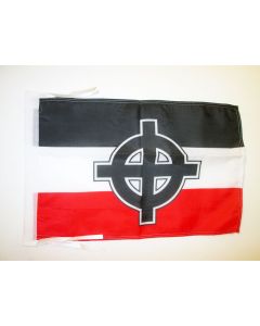 DRAPEAU EMPIRE ALLEMAND CROIX CELTIQUE 45x30cm - PAVILLON NATIONALISTE ALLEMAGNE 30 x 45 cm haute qualité