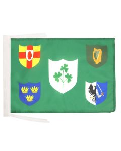 DRAPEAU IRLANDE RUGBY IRFU 45x30cm - PAVILLON DU XV IRLANDAIS 30 x 45 cm haute qualité