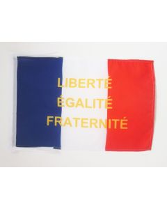 DRAPEAU FRANCE LIBERTÉ EGALITÉ FRATERNITÉ 45x30cm - PAVILLON FRANÇAIS - L.E.F. 30 x 45 cm haute qualité