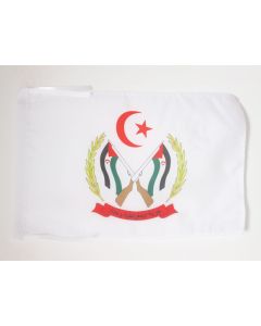 DRAPEAU ARMES FRONT POLISARIO SAHARA OCCIDENTAL 45x30cm - PAVILLON FRENTE POPULAR SAHRAOUI 30 x 45 cm haute qualité