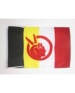 DRAPEAU AMERICAN INDIAN MOVEMENT 45x30cm - PAVILLON MOUVEMENT DES INDIENS D?AMÉRIQUE 30 x 45 cm haute qualité