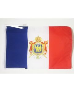 DRAPEAU FRANCE PREMIER EMPIRE 1804-1815 45x30cm - PAVILLON FRANÇAIS - NAPOLEON 30 x 45 cm haute qualité