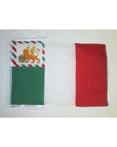 DRAPEAU GOUVERNEMENT DE VENISE 45x30cm - PAVILLON RÉVOLUTIONS ITALIE DE 1848 30 x 45 cm haute qualité