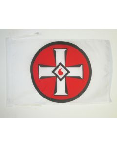 DRAPEAU CROIX KU KLUX KLAN 45x30cm - PAVILLON DU KKK 30 x 45 cm haute qualité