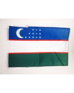 DRAPEAU OUZBÉKISTAN 45x30cm - PAVILLON OUZBEK 30 x 45 cm haute qualité