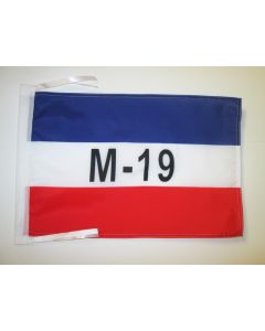 DRAPEAU MOUVEMENT DU 19 AVRIL DE COLOMBIE 45x30cm - PAVILLON MOVIMIENTO 19 DE ABRIL 30 x 45 cm haute qualité