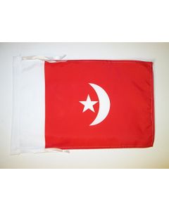 DRAPEAU OUMM AL QAÏWAÏN 45x30cm - PAVILLON UMM AL-QAIWAIN AUX ÉMIRATS ARABES UNIS 30 x 45 cm haute qualité