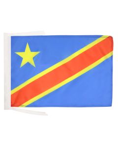 DRAPEAU RÉPUBLIQUE DÉMOCRATIQUE DU CONGO 45x30cm - PAVILLON CONGOLAIS 30 x 45 cm haute qualité