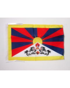 DRAPEAU TIBET 45x30cm - PAVILLON TIBÉTAIN 30 x 45 cm haute qualité