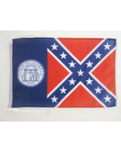 DRAPEAU GÍ?ORGIE SUDISTE 45x30cm - PAVILLON GÍ?ORGIEN REBEL 30 x 45 cm haute qualité