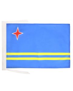 DRAPEAU ARUBA 45x30cm - PAVILLON ARUBAIS 30 x 45 cm haute qualité