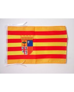 DRAPEAU ARAGON 45x30cm - PAVILLON ARAGONAIS - ARAGON - ESPAGNE 30 x 45 cm haute qualité