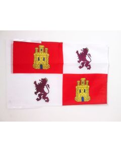 DRAPEAU CASTILLE-ET-LEON 45x30cm - PAVILLON DE CASTILLA Y LEÓN - ESPAGNE 30 x 45 cm haute qualité