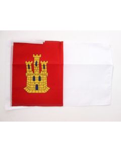 DRAPEAU CASTILLE-LA-MANCHE 45x30cm - PAVILLON DE CASTILLA LA MANCHA - ESPAGNE 30 x 45 cm haute qualité