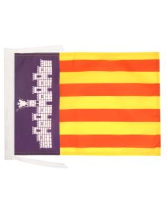 DRAPEAU MAYORQUE 45x30cm - PAVILLON DE MALLORCA - ESPAGNE 30 x 45 cm haute qualité