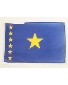 DRAPEAU RÉPUBLIQUE DU CONGO-LÉOPOLDVILLE  45x30cm - PAVILLON CONGOLAIS 30 x 45 cm haute qualité