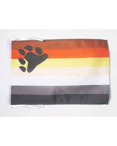 DRAPEAU ARC-EN-CIEL OURS 45x30cm - PAVILLON GAY - RAINBOW - ARC EN CIEL 30 x 45 cm haute qualité