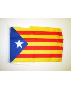 DRAPEAU CATALOGNE ESTELADA 45x30cm - PAVILLON CATALAN INDÉPENDENTISTE - CATALUÑA 30 x 45 cm haute qualité