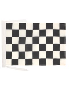 DRAPEAU DAMIER NOIR ET BLANC 45x30cm - PAVILLON À DAMIERS - COURSE AUTOMOBILE - FORMULE 1 30 x 45 cm haute qualité