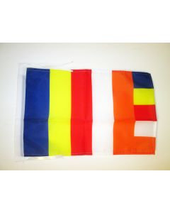DRAPEAU BOUDDHISTE 45x30cm - PAVILLON BOUDDHISTE - TIBET 30 x 45 cm haute qualité