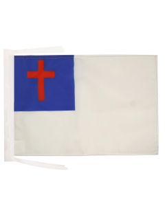 DRAPEAU RELIGION CHRÉTIENNE 45x30cm - PAVILLON CHRÉTIEN 30 x 45 cm haute qualité