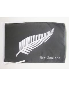 DRAPEAU NOUVELLE-ZÉLANDE FOUGÈRES 45x30cm - PAVILLON NEO-ZÉLANDAIS - ALL BLACK 30 x 45 cm haute qualité