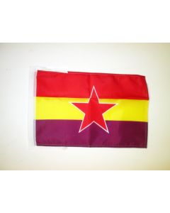 DRAPEAU ESPAGNOL RÉPUBLICAIN ARMÉE POPULAIRE 45x30cm - PAVILLON ESPAGNE RÉPUBLICAINE 30 x 45 cm haute qualité