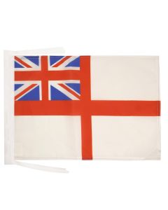 DRAPEAU MARINE MILITAIRE BRITANNIQUE 45x30cm - PAVILLON ROYAL NAVY WHITE ENSIGN - PAVILLON SAINT GEORGES 30 x 45 cm haute qualité