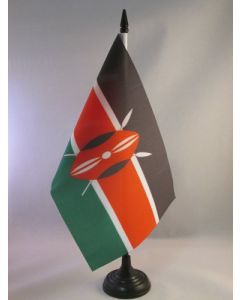 DRAPEAU DE TABLE KENYA 21x14cm - PETIT DRAPEAUX DE BUREAU KENYAN 14 x 21 cm