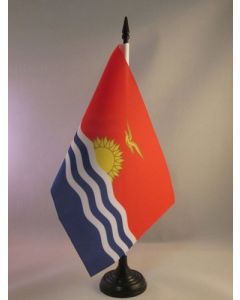 DRAPEAU DE TABLE KIRIBATI 21x14cm - PETIT DRAPEAUX DE BUREAU KIRIBATIEN 14 x 21 cm