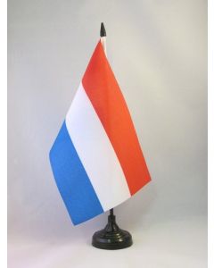 DRAPEAU DE TABLE LUXEMBOURG 21x14cm - PETIT DRAPEAUX DE BUREAU LUXEMBOURGEOIS 14 x 21 cm