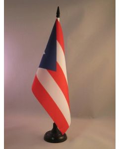 DRAPEAU DE TABLE PORTO RICO 21x14cm - PETIT DRAPEAUX DE BUREAU PORTORICAIN 14 x 21 cm